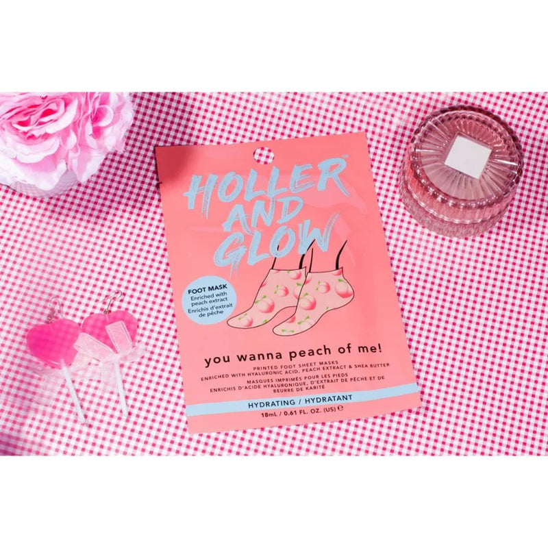 Holler & Glow You Wanna Peach of Me Refreshing Foot Mask