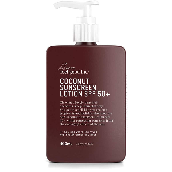 We are Feel Good Inc Coconut Sunscreen Lotion SPF 50+ 400ml - CULT COSMETICA