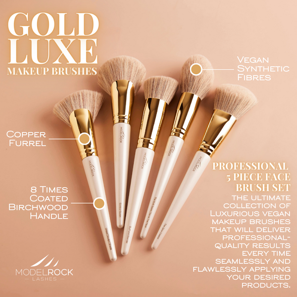Modelrock Gold Luxe 5 Piece Brush Set
