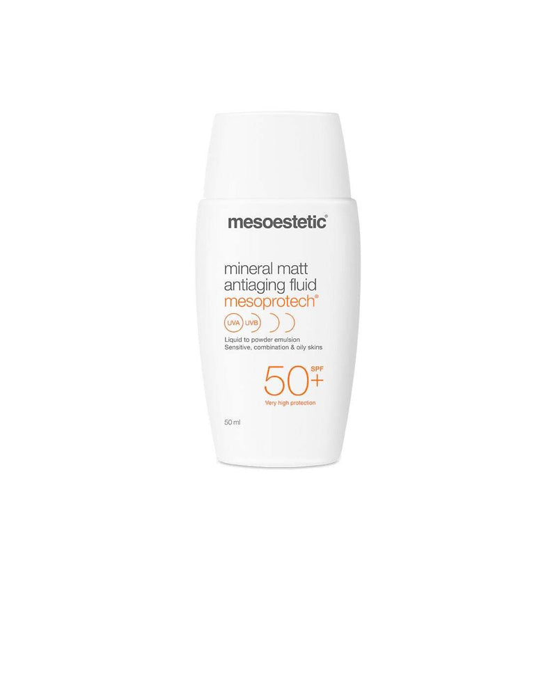 Mesoestetic Mesoprotech Mineral Matt Anti-Aging Fluid SPF 50+ - CULT COSMETICA