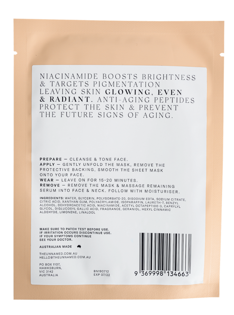 The Unnamed Brightening and Anti-Aging Sheet Mask